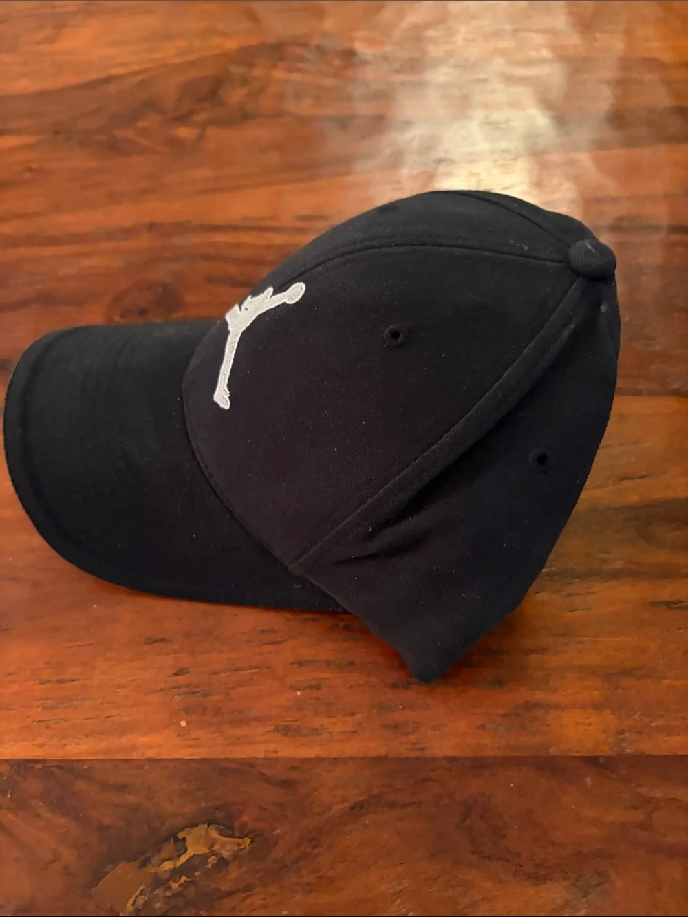 Jordan Black Cap with White Jumpman Logo